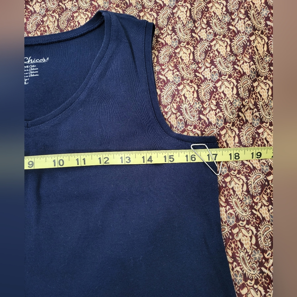 Women's Navy Sleeveless Top - Picture 4 of 5